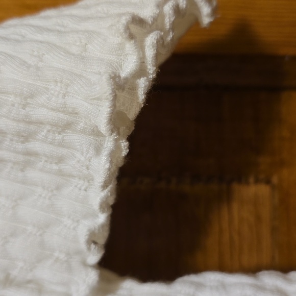 AK America Knit White Short Sleeve Top 14/16 - Picture 3 of 5